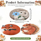Cinnvoice 3 Pack Animal Stepping Stones Outdoor for Garden, 10 Inches - Image 2