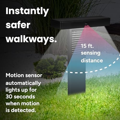 TECHKO Outdoor T-Shaped Solar Pathlight with Motion Sensor - Image 3