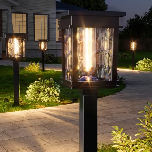 XMCOSY+ Solar Pathway Lights Outdoor, 6 Pack Solar Powered Garden Lights by XMcosy