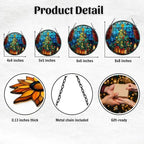 Christmas Tree Colorful Ornaments Hanging Acrylic Suncatcher - Image 2