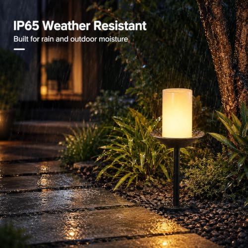 Hardwired Outdoor Bollard Light, 3000K Cylinder Shade Garden Fixture - Image 5