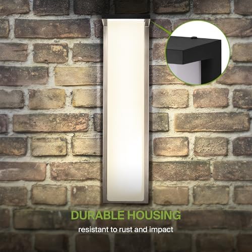 ASD LED 24" Outdoor Wall Light, Front Door House Sconce | 3CCT, Dimmable, Waterproof, ETL Listed | 30W 2600LM 3000-5000K 100-277V | Exterior Patio Lighting Fixture, Porch Lamp | Black, 4 Pack - Image 7