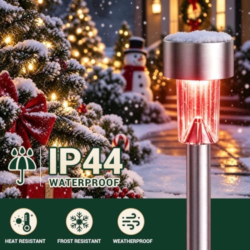 GIGALUMI 24 Pack Solar Christmas Lights Outdoor,Solar Christmas Decorations - Image 3