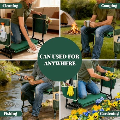 RAIN SPIRIT Garden Kneeler and Seat Gifts Foldable Gardening Stool - Image 6