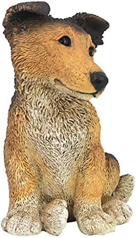 Design Toscano Brown Collie Puppy Dog Statue - Image 4