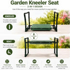 Garden Kneeler Seat, 2-in-1 Folding Garden Bench, 330 LBS Capacity, 2 Tool Pouches - Image 3