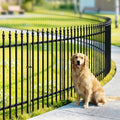Thealyn 42" H x 12.5 Ft Metal Garden Fence with Gate, 5 Panels by ThealynGardens
