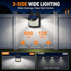 Clip-On Solar Lights Outdoor, Motion Sensor, No-Drill, 4 Pack - Image 2