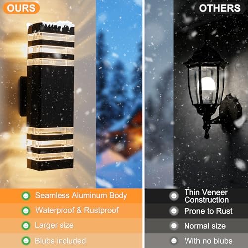 LMP LED Outdoor Wall Light, Aluminum IP65 Waterproof Porch Lights - Image 4