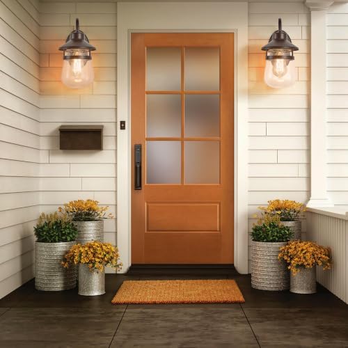 Tarentlight Outdoor Wall Sconce with Clear Seeded Glass Shade,Waterproof Exterior Fixture in Oil Rubbed Bronze Finish,Suit for Wet Locations,Easily Installed in Porch Patio Entryway,Doorway,Corridor - Image 2