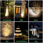 Black LED Outdoor Spotlights, Durable Low Voltage Landscape Lighting, Aluminum Waterproof Uplights for House, Garden, Lawn Without MR16 Bulb 6 Pack - Image 5
