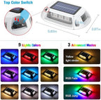 VOLISUN Solar Driveway Lights Dock Deck Lights 12 Pack,9 Colors in 1 Led IP67 Waterproof Outdoor Warning Step Lights for Driveway Sidewalk Pathway RGB - Image 3