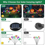 OZS 6Pack 36LED Spider Solar Halloween Decorations Outdoor - Image 7