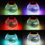 Solar Outdoor Table Lamp, Solar Powered Mosaic Glass Ball Garden Lights Waterproof Color Changing Mood Night Lights (Lantern) - Image 5