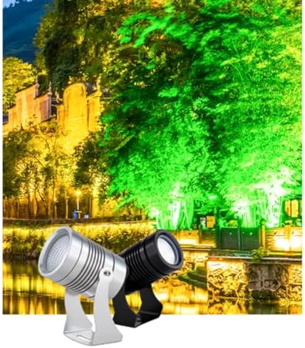 Led Beam Light - Rotation Spotlight, Outdoor Building Exterior Wall Projector Lights, IP67 LED Waterproof Narrow Beam Spotlight, Garden Flood Light with Long Throw(White Light,Black 5W(220V)) - Image 7