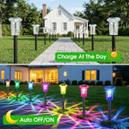 Eyrosa Solar Pathway Lights Outdoor Waterproof Starburst Pattern 15 Pack - Image 5