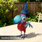 15" Metal Parrot Statue Outdoor Garden Decor - Image 7