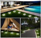 Ground Lights, 8/20LED Solar Disk Light Outdoor Garden Underground(8LED-White) - Image 5