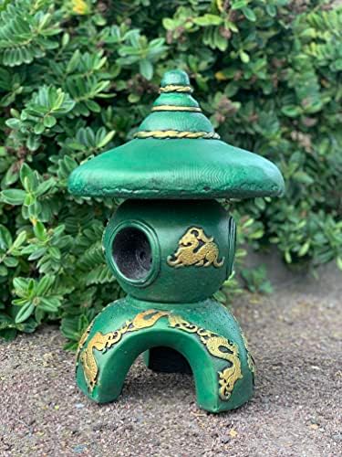 OLOMA Ball pagoda garden statue Japanese decor Lawn light lantern Pagoda temple for backyard decor Stone pagoda lantern zen garden art Concrete japanese pagoda outdoor statue Pagoda temple decoration - Image 2