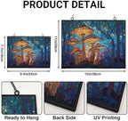 Rectangle Mosaic Enchanted Forest Stained Glass Sun Catcher Mountain Stained Glass Window Hanging, Suncatchers Lavender Wall Decor, for Women/Friends/Lover - Image 3