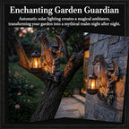 10" Dragon Solar Lantern Outdoor Garden Statue - Resin Tree Hugger Decor Figurine, Fantasy Yard Art with Solar Light for Patio Lawn Porch, Unique Medieval Whimsical Gift for Dragon Lovers - Image 2