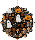 12 Inch Halloween Wind Spinner for Yard and Garden, Funny Ghost Pumpkins Mushrooms Botanical Hanging Ornaments Outdoor 3D Kinetic Wind Sculpture Spinners Indoor Outdoor Patio Décor Ornaments Gift by Unknown