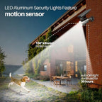 Solar Motion Lights for Outside Aluminum case(Not plastic), Outdoor Solar Flood Security Spot lights 1400LM 9W LED(130W Equ.) Garden Step Deck Patio Post Porch, 100-Week FREE Refund/Replacement(Black) - Image 5