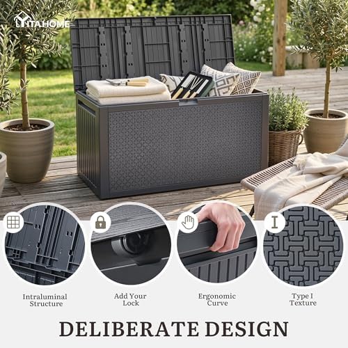 YITAHOME 95 Gallon Outdoor Storage Deck Box - Image 3