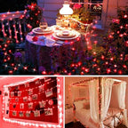 KNONEW 203FT 600LED Green Wire Outdoor Fairy Lights Plug in Red Xmas Decor - Image 2