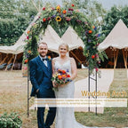 Garden Arch Trellis for Climbing Plants Outdoor Wedding Arches for Ceremony Black Metal Garden Arbor Indoor Garden Arches for Party Decoration 7.9ft Wide X 6.4ft High (Black Garden Arch) - Image 4