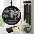 Personalized Firefighter Angel Memorial Wind Chime with Custom Name and Memorial Years, in Loving Memory Tribute, Fire Department Remembrance Sympathy Gift, Outdoor Garden Patio Porch Décor by AlpadilCo