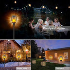 Solar Torch Lights 43" Waterproof Flickering Flames 96LED Solar Powered Landscape Decoration Lighting Auto On/Off Pathway Lights for Garden Patio Yard Christmas 4Pack - Image 7