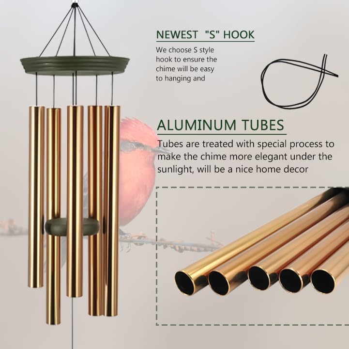Personalized Memorial Wind Chimes, Sympathy Gifts for Loss of Loved One - Image 3