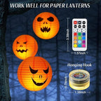 Mata Leon Christmas Lights Battery Operated LED Color Changing Pumpkin Light Candle Light with Remote for Party Event Pool Pond Fountains Wedding Christmas Vases Decor(10pcs) - Image 4
