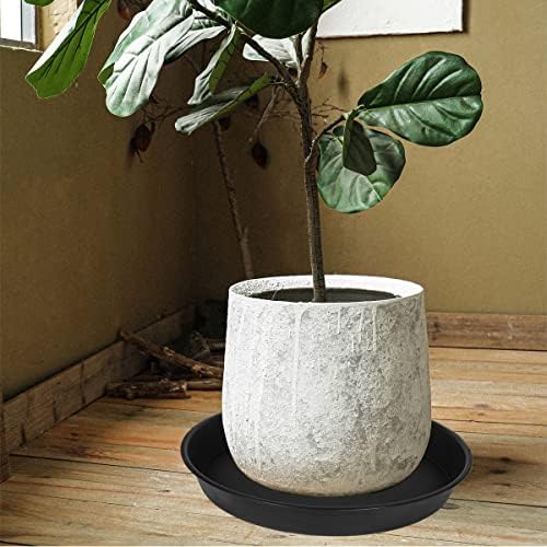 2 Pack of Bird Bath Bowl 18 19 inch, 2.7" Depth, 20 21 22 23 24 25 26 inch Heavy Duty BirdBath Bowls only, Plastic Round Large Plant Saucer Dish for Garden (19", Black) - Image 5