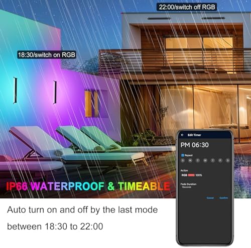 MEIKEE RGB Wall Washer Lights 42W RGBCW Smart APP LED Light Bar - Image 5