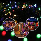 Solar Christmas Lights Outdoor, 98.4ft 300 LED Solar Fairy String Lights, 8 Modes Waterproof Christmas Lights for Garden, Patio, Bush, Home, Party, Wedding, Holiday, Tree Decorations (Multicolor) - Image 3
