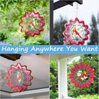 Cardinal Wind Spinners Outdoor, Hanging Wind Sculpture and Spinner for Yard and Garden Wind Chimes, 3D Stainless Steel Cardinal Gift for Women - Image 5