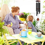 Large 6 Tune Tubes Aluminium Wind Chimes for Outside 37" Wooden Sympathy Windchimes Memorial for Outdoor Garden Patio Decoration with Wind Catcher A Unique Gift for Grandma - Image 2
