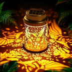 Cooo 4 Pack Solar Lanterns Outdoor Waterproof Hummingbird Red_Sage Solar Pathway Lights Landscape Path Christmas Gifts for Women Mom Grandma for Outdoor Table Lamps Garden Yard Backyard Decor -Gold by Cooo