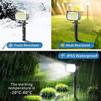 Tadyreal Solar Spot Lights Outdoor 10 Pack, [46 LED/3 Modes] Solar Landscape Spotlights Waterproof, 2-in-1 Auto On/Off Solar Powered Lights for Outside Yard Garden Wall Pathway(Cool White) - Image 4