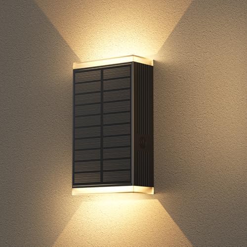 1Pack Solar Wall Lights Outdoor,13 Modes Dusk to Dawn Up Down Wall Sconce by Gbeast