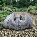 OLOMA Gothic Resting Gargoyle Concrete Garden Statue Winged Demon Fantasy Sculpture Outdoor Garden Yard Patio Graveyard Halloween Decor Weather Proof Accent Decor - Image 2