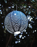 Allsop Soji Stella Boho - 12" Handmade LED Outdoor Lantern - Ink - Image 4