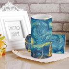 Starry Nights Flameless Candles with Remote Set of 2 Battery Operated Candles with Timer Outdoor Lanterns Waterproof Flameless Pillar Lights for Dining Table Decoration - Image 4
