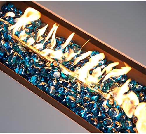 Onlyfire 10 lbs Fire Glass Diamonds 1 Inch, Reflective Fire Pit Glass Rocks - Image 6