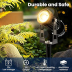 Low Voltage Landscape Spot Lights 8 Pack with 60W Transformer and 65FT Wire - Image 2