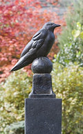 Campania International A-360-AS Raven Statue, Alpine Stone Finish by Campania+International