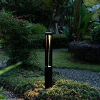Round Black LED Garden Aluminum Light, Decorative Outdoor Bollard Light for Garden, Pathway, and Driveway - Image 2