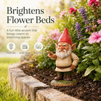 QIANLING 6.3" Garden Gnomes Outdoor, Angry Garden Gnome Statue, Funny Resin Gnome Garden Decor, Garden Gnomes for Yard Lawn Patio Porch Flower Bed Decor, Red Hat Gnome Gift for Garden Lovers - Image 4